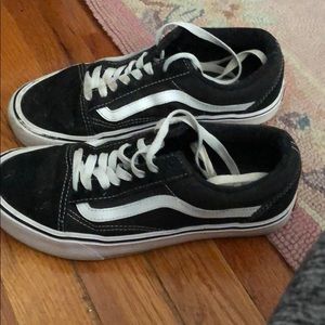 Worn old skool vans